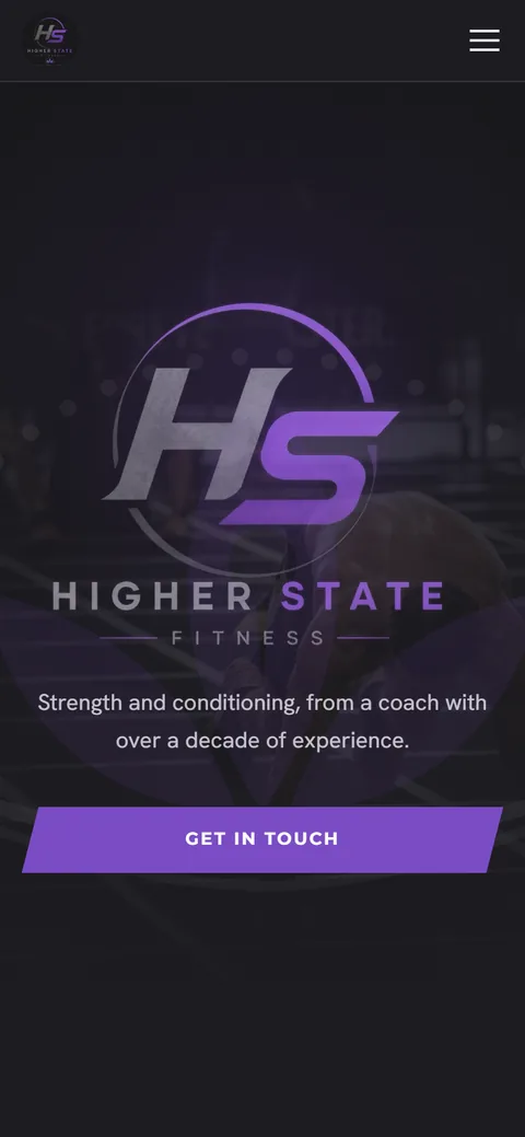 Higher State Fitness home page, on a phone